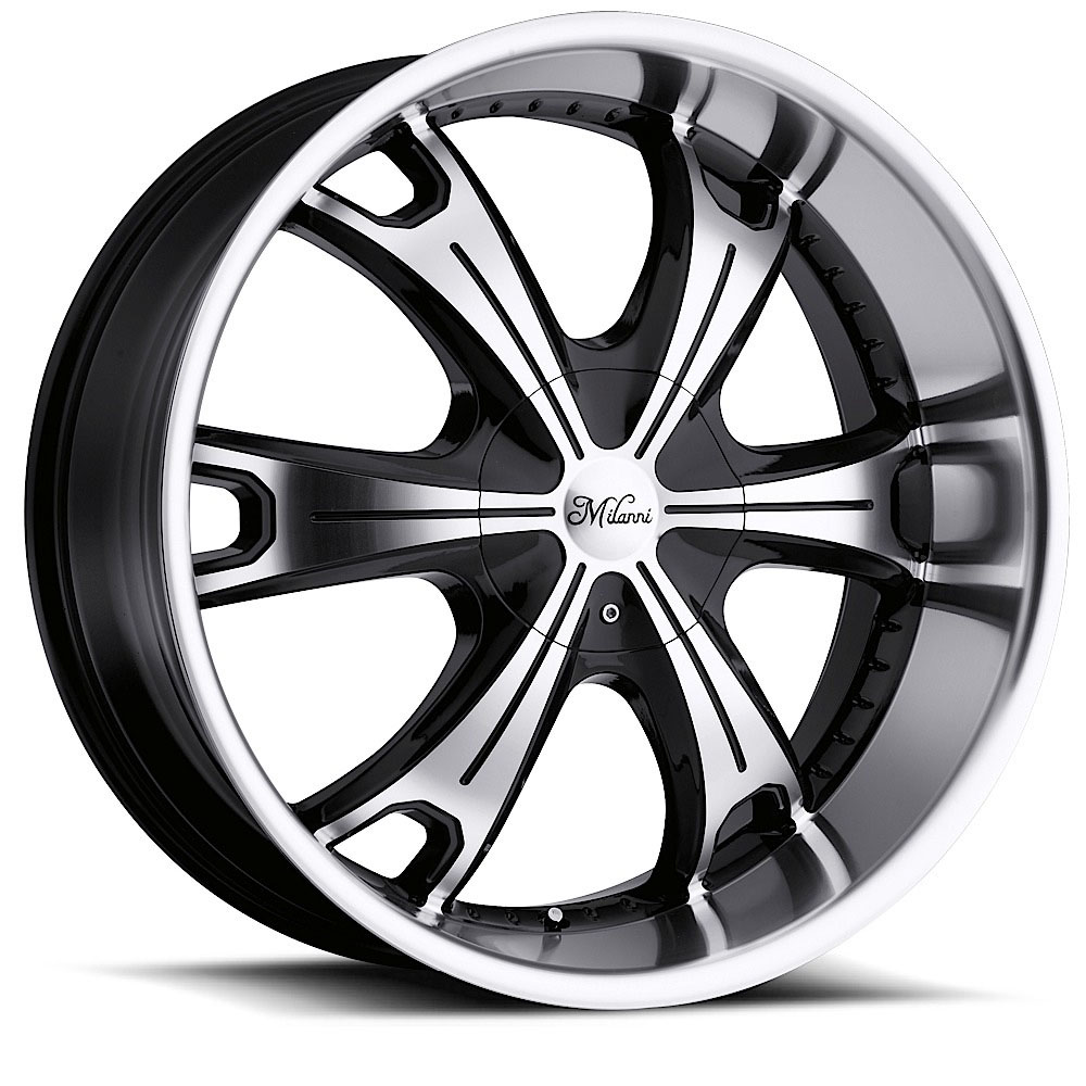 452 Stellar Gloss Black Machined Face & Lip Rim by Milanni Wheels
