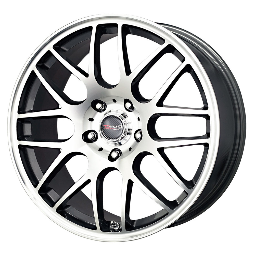 Drag Wheels DR37 Gunmetal with Machined Face Rim Performance Plus Tire
