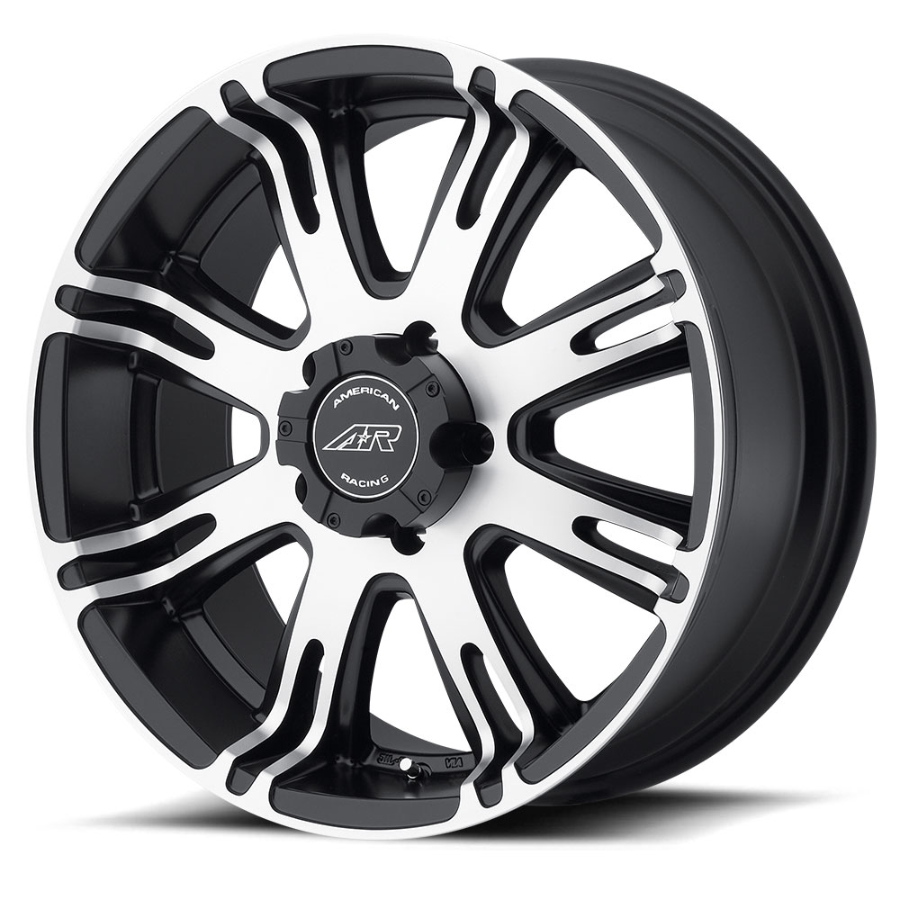 AR708 Matte Black Machined Rim by American Racing Wheels Wheel Size