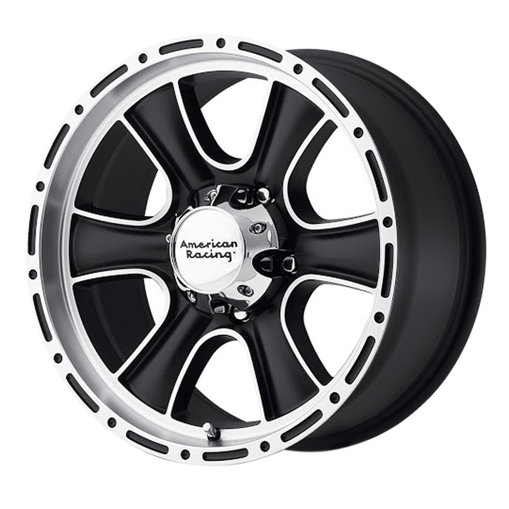 AR902 Satin Black Machined Rim by American Racing Wheels Wheel Size