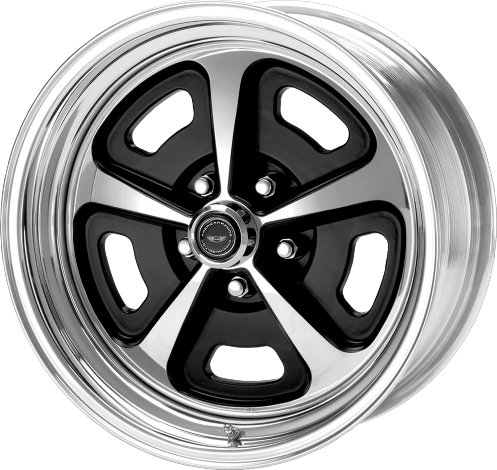 American Racing Wheels VN500 Vintage 500 Gloss Black Center Polished