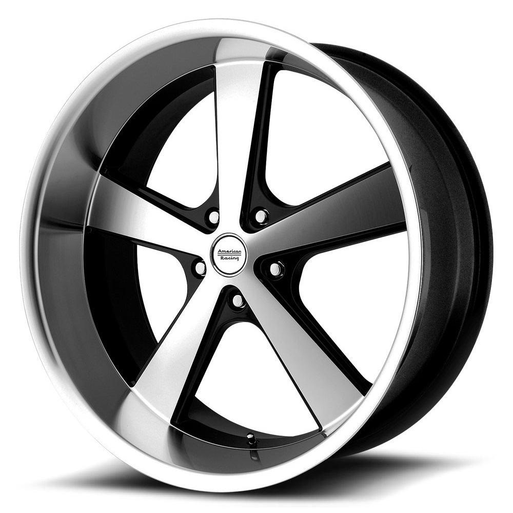VN701 Nova Gloss Black Machined Rim by American Racing Wheels Wheel