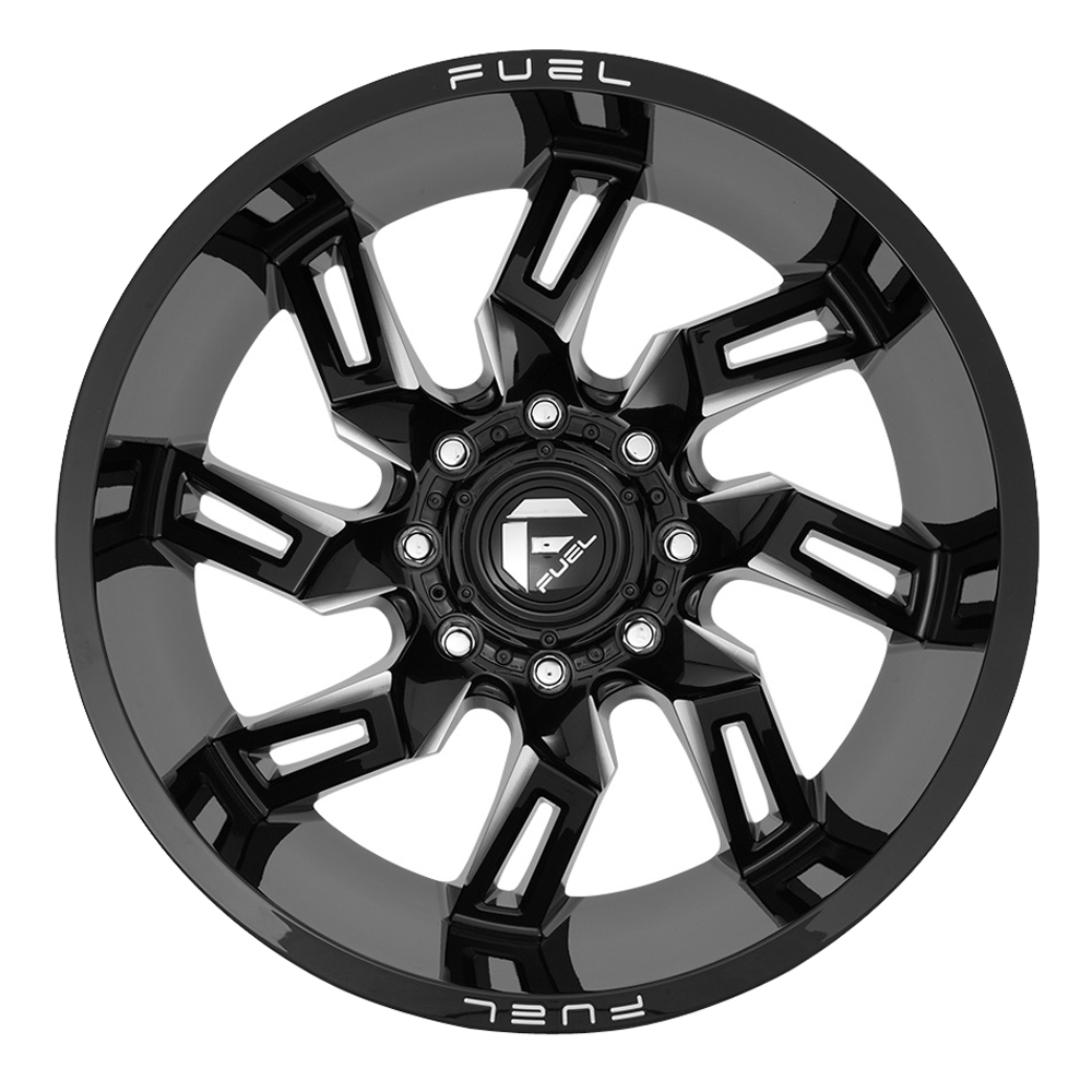 D747 Lockdown Gloss Black Milled Rim by Fuel Wheels Wheel Size 20x10