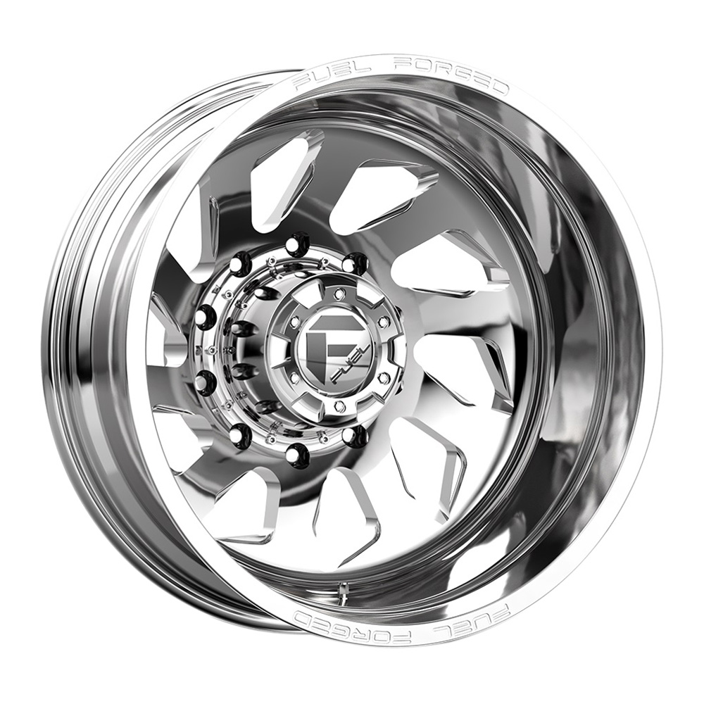 Fuel Wheels Mono DD39 Dually Rear Polished Rim Performance Plus Tire
