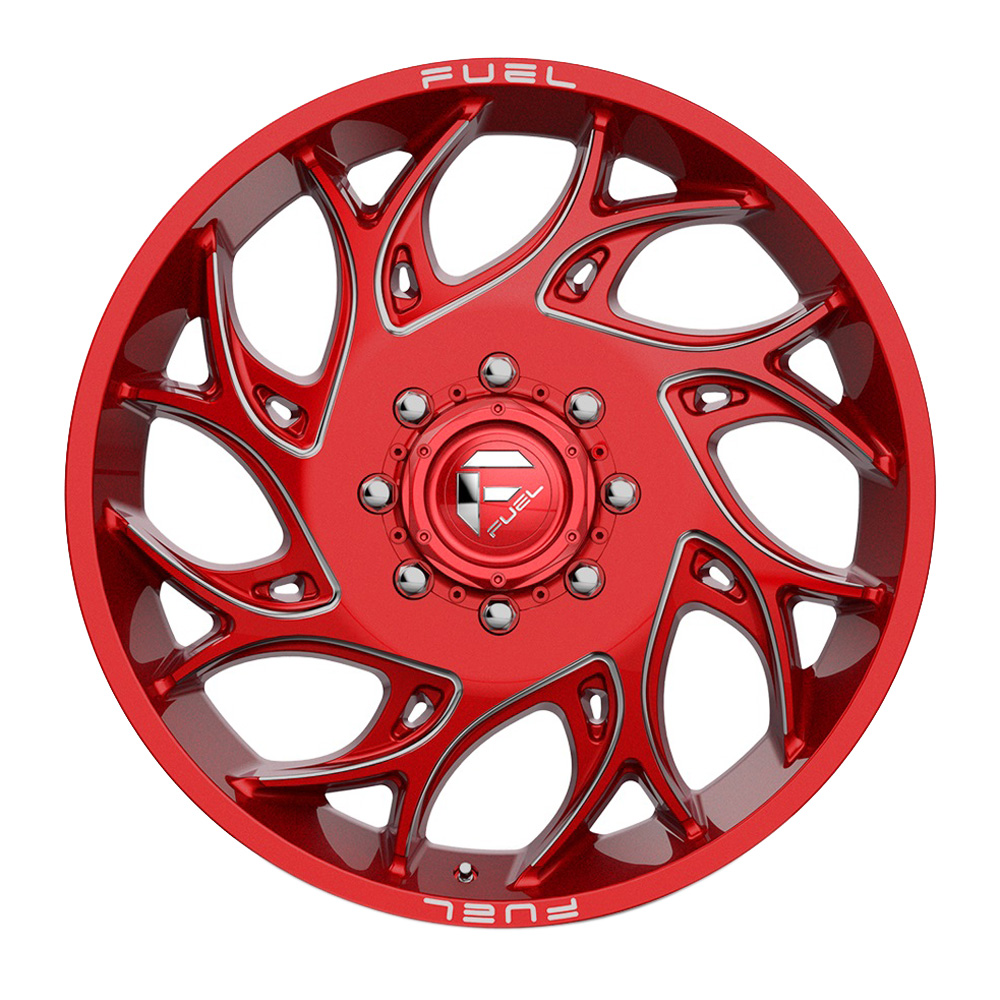 Fuel Wheels D742 Runner Dually Red Rim Performance Plus Tire