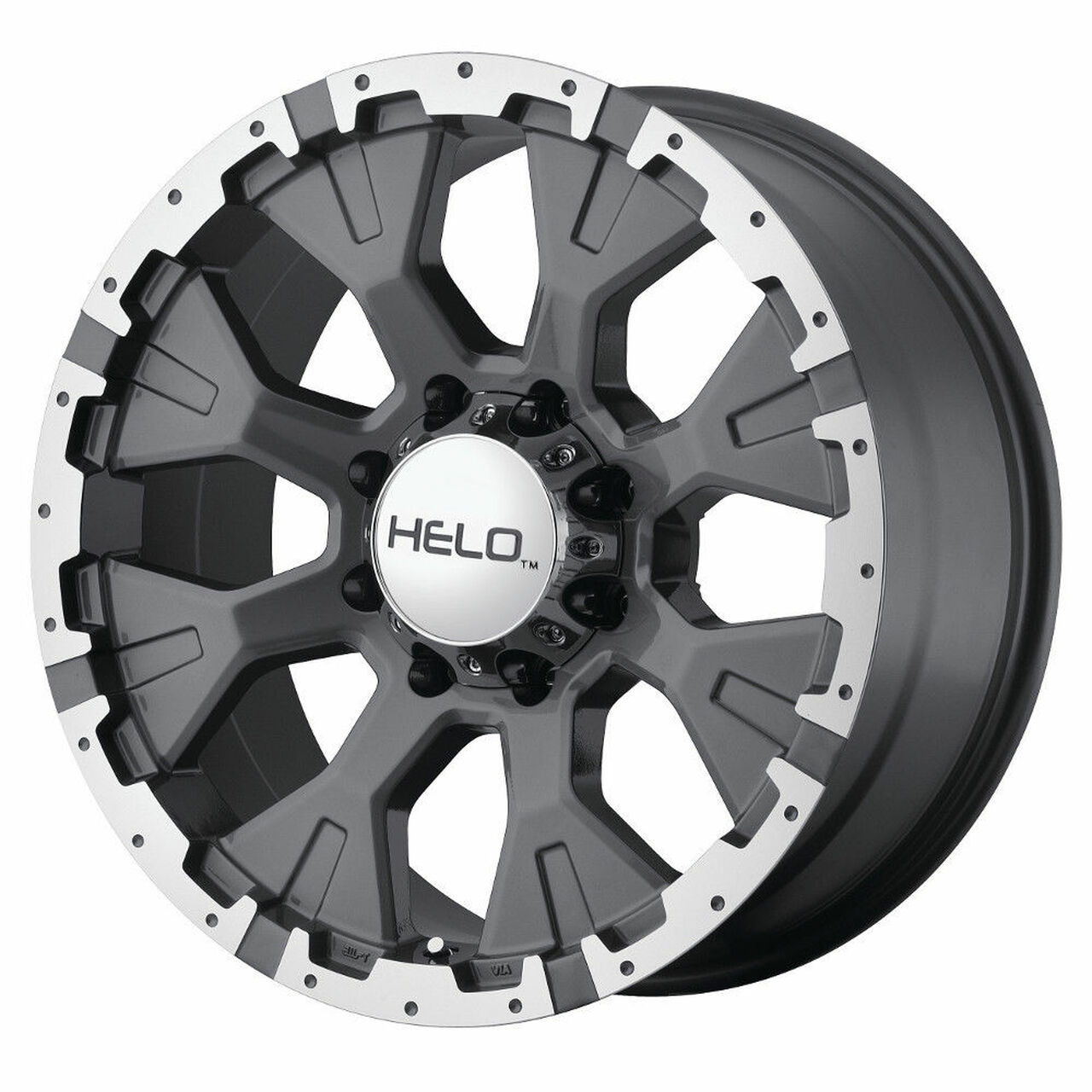 Helo Wheels HE878 Dark Silver With Machined Flange Rim Wheel Size