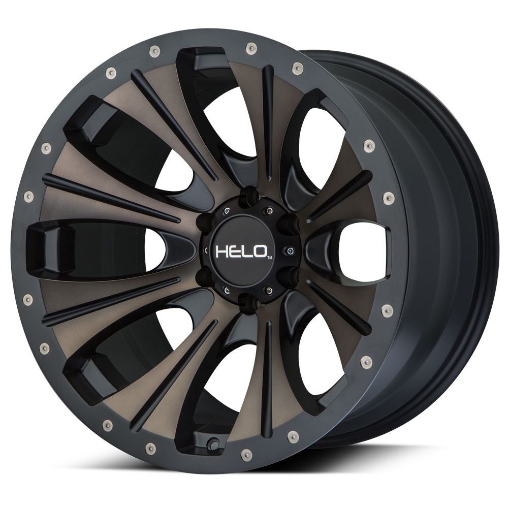 HE901 Satin Black With Dark Tint Clear Coat Rim by Helo Wheels Wheel