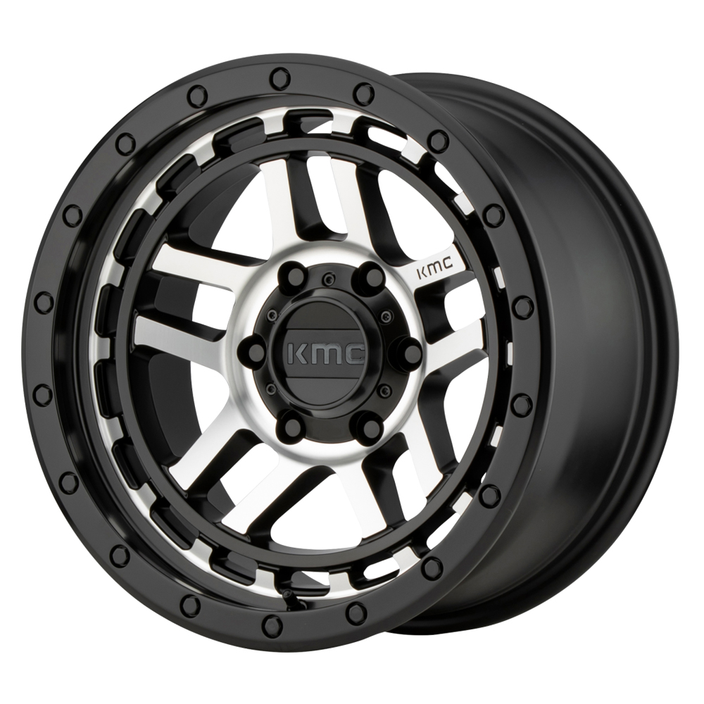 KMC Wheels KM540 Recon Satin Black Machined Rim Performance Plus Tire