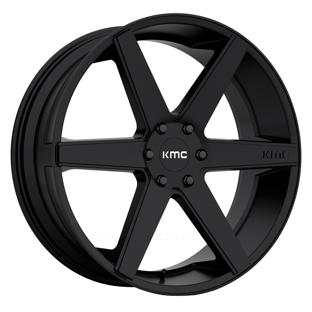 KM704 District Truck Satin Black Rim by KMC Wheels Wheel Size 22x9