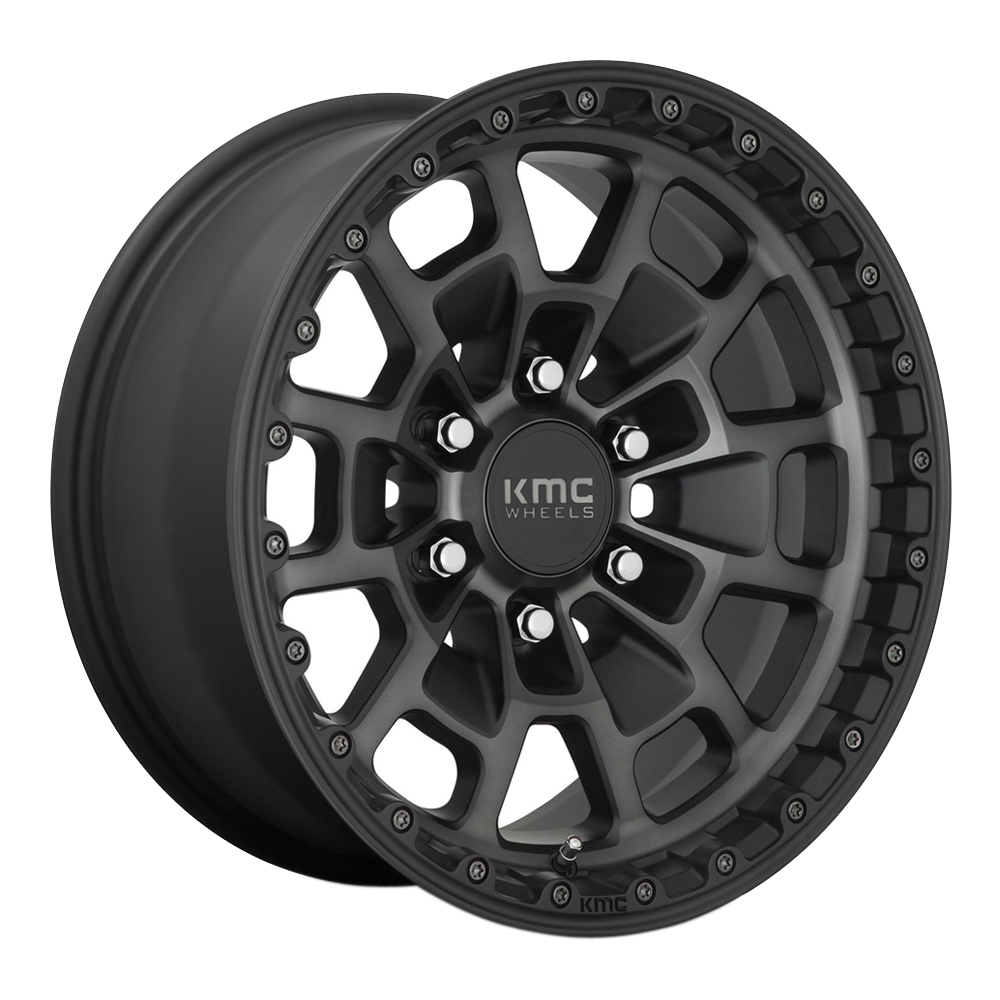 KMC Wheels KM718 Summit Satin Black with Gray Tint Rim Wheel Size