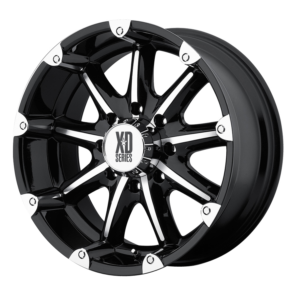 XD Series Wheels XD779 Badlands Gloss Black Machined Rim Wheel Size