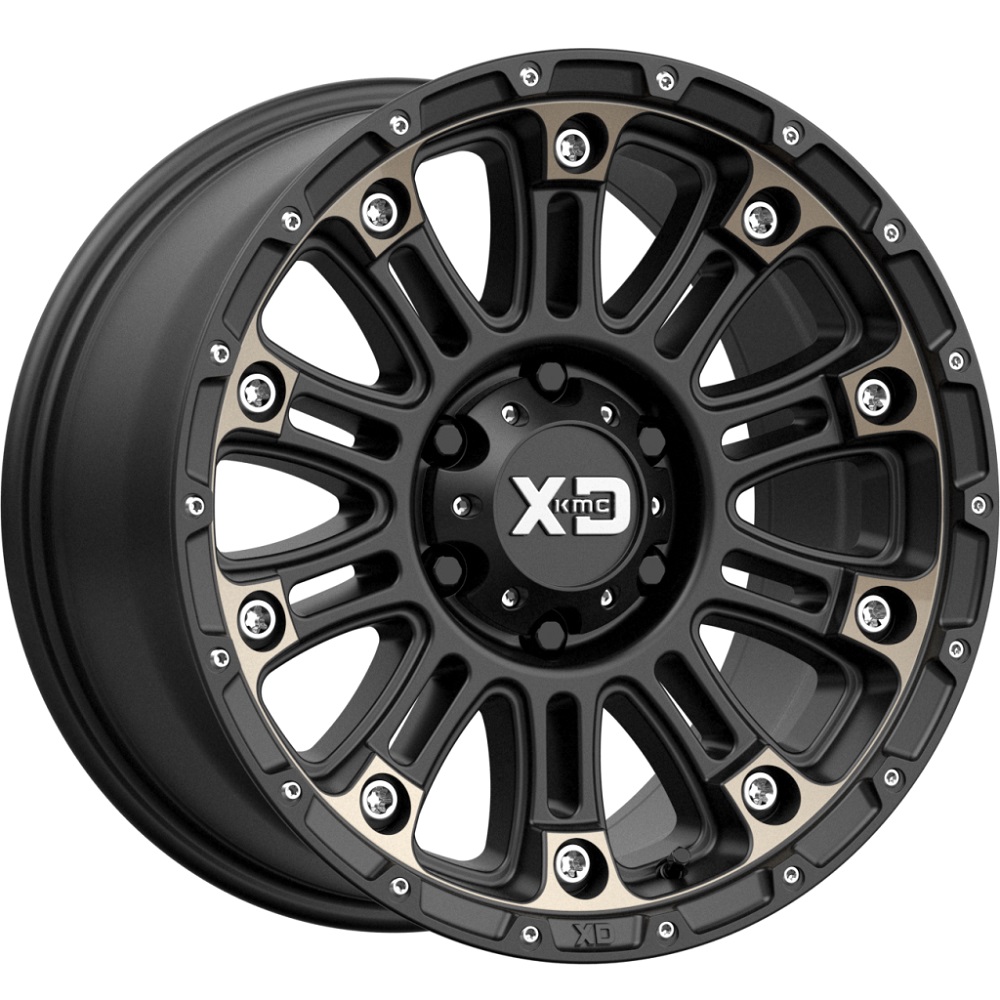 XD Series Wheels XD829 Hoss II Satin Black Machined With Dark Tint