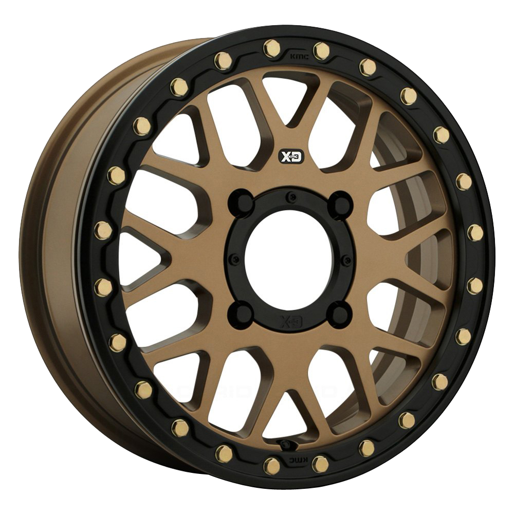 XD ATV Wheels XS235 Grenade Beadlock Satin Bronze Rim Wheel Size 15x6