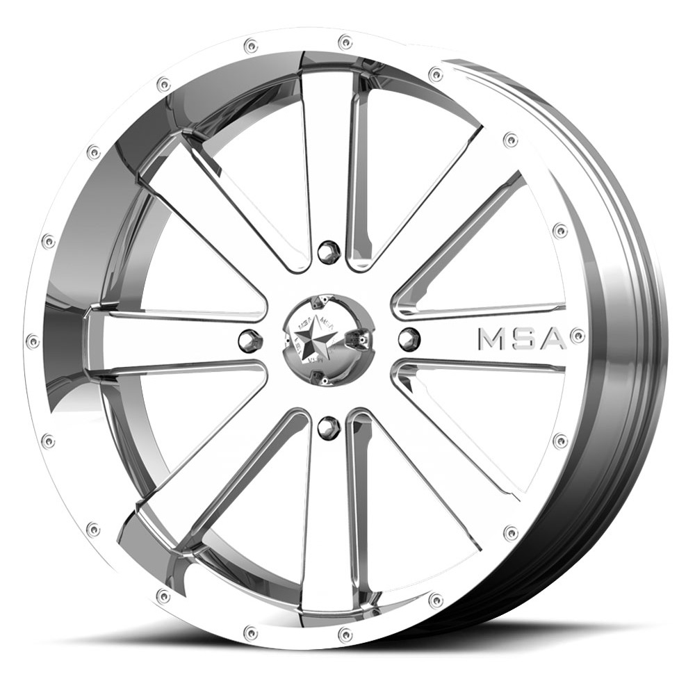 MSA Offroad Wheels M34 Flash Chrome Rim Performance Plus Tire