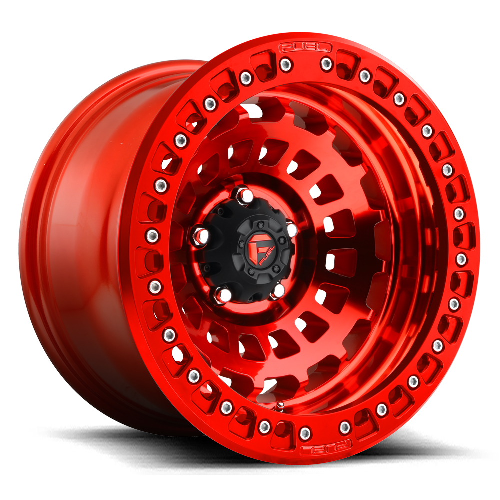 Fuel Wheels Zephyr Beadlock D100 Candy Red Rim Performance Plus Tire