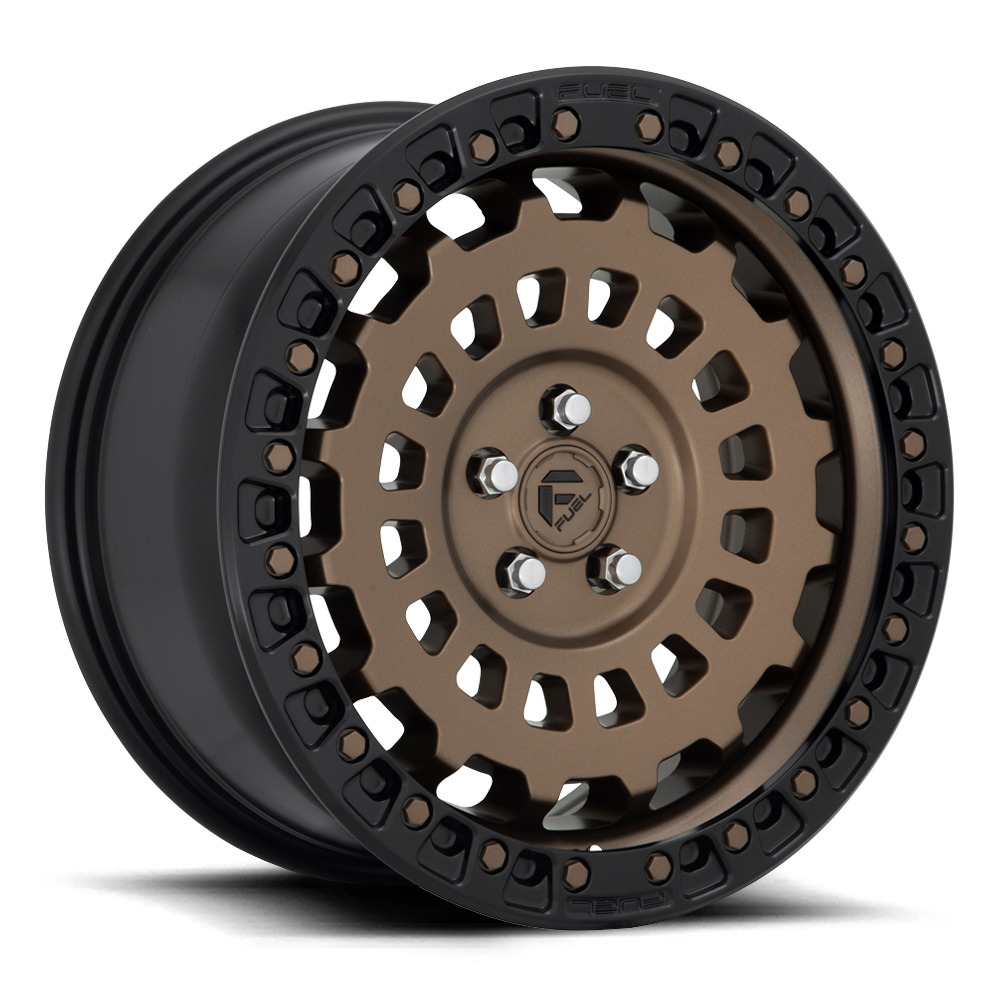 Fuel Wheels Zephyr D634 Matte Bronze / Black Rim Performance Plus Tire