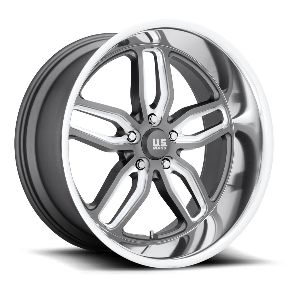 US Mag Wheels CTEN U129 Anthracite / Milled Rim Wheel Size 22x8.5