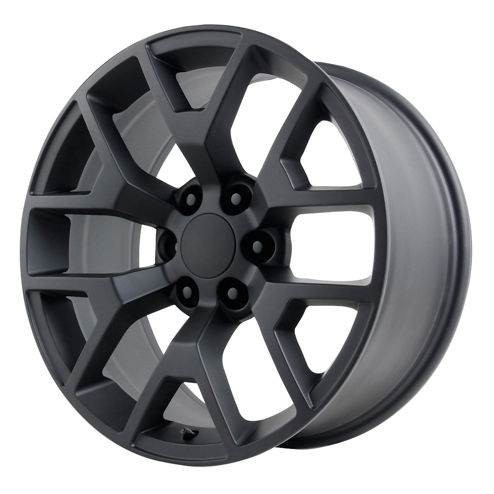 2014 GMC SIERRA Satin Black Rim by Topline Replica Wheels Wheel Size