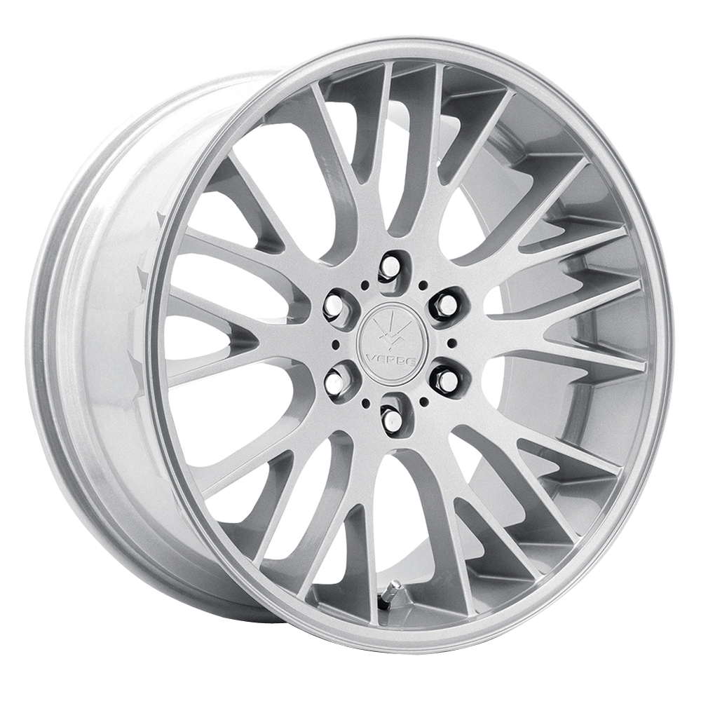 V22 Duo Satin Silver / Machine Face Rim by Verde Wheels Wheel Size