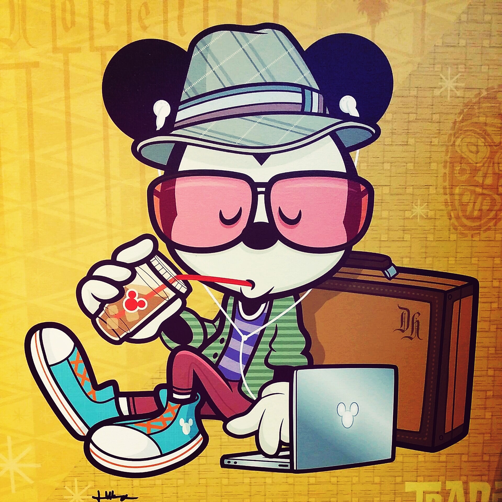 hipster mickey hat