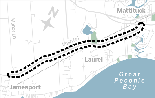 North Fork traffic map