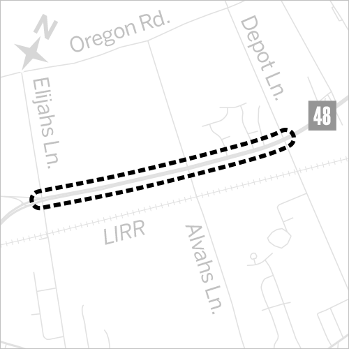 North Fork traffic map