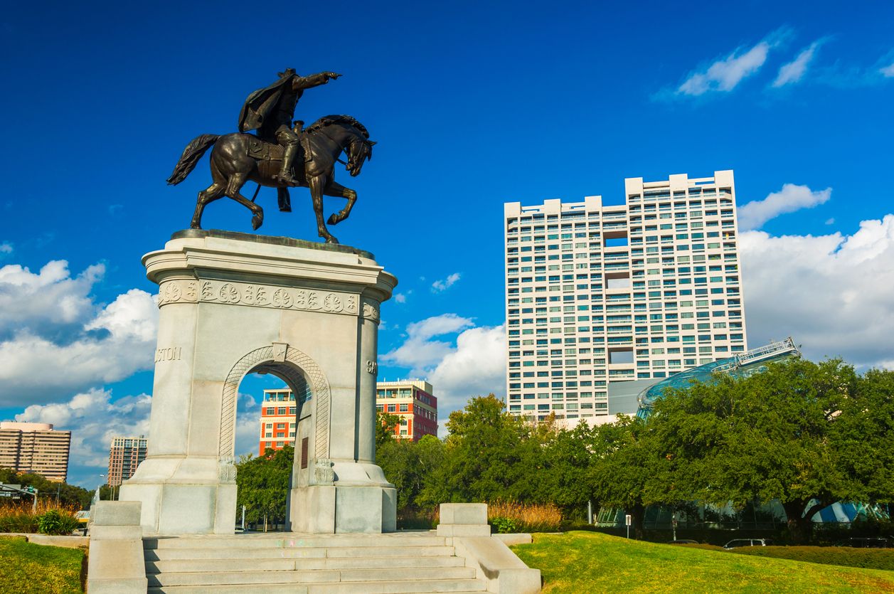 Houston, TX - Museum Square, Sam Houston Monument