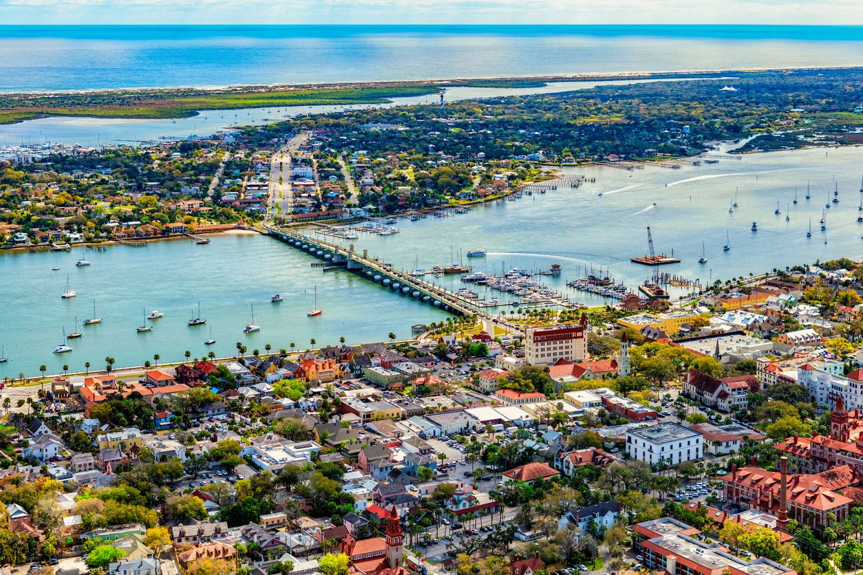 Aerial View of St. Augustine, FL