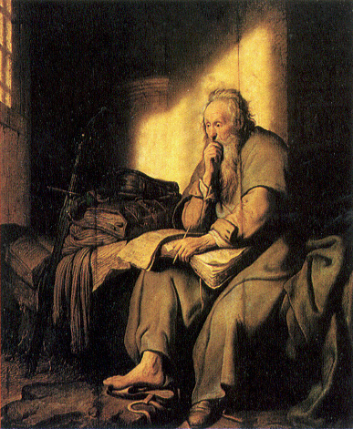 "Paul in Prison" by Rembrandt.