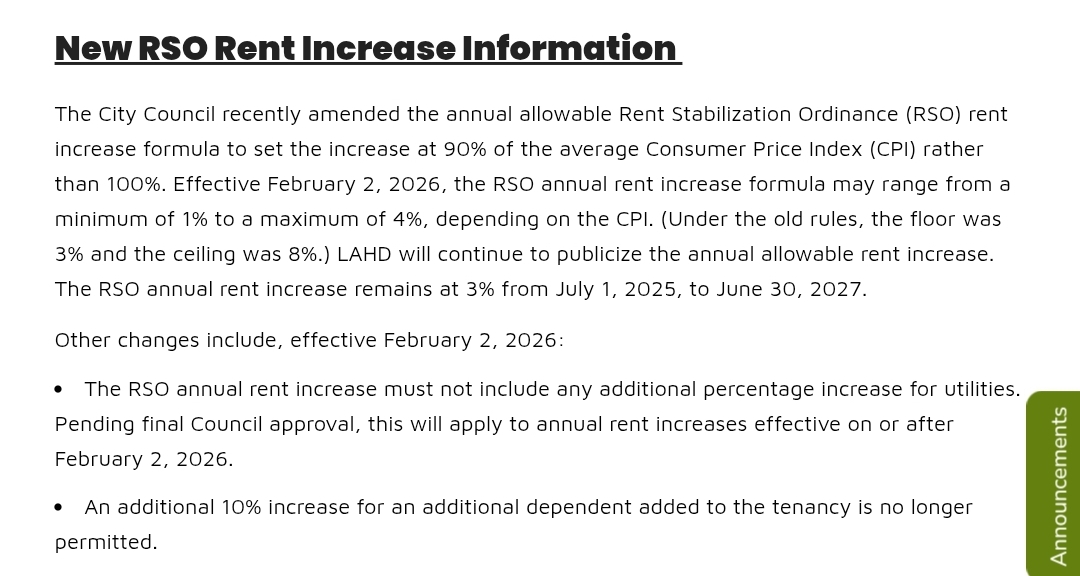 Los Angeles City RSO changes screenshot