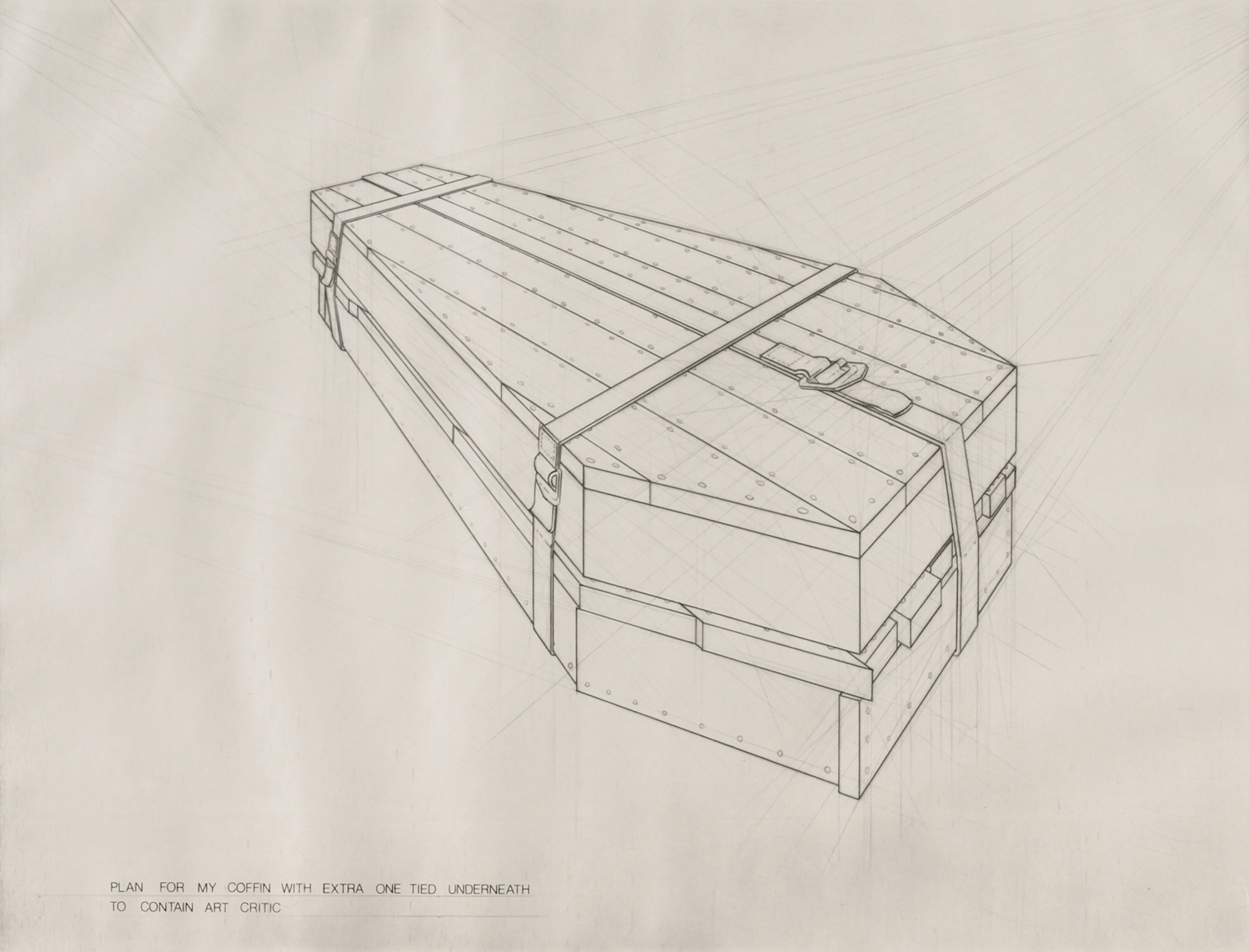 Plan For My Coffin With Extra One Tied Underneath To Contain Art