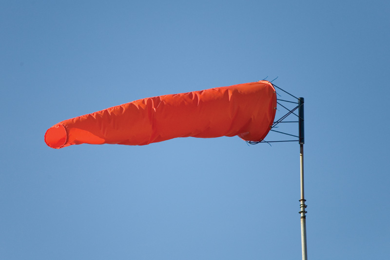 Outdoor Reflective Windsock / Wind Bag - Orange, Polyester, For Airport, Garden, Park (30/40 Size)