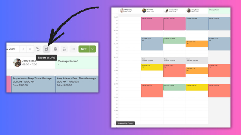Share Your Schedule to Social Media