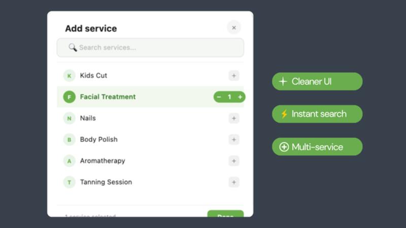 Redesigned Service Selection