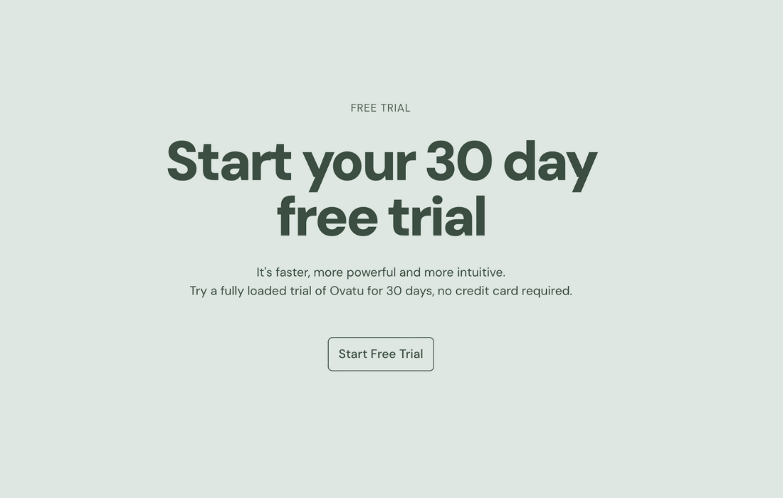 Free 30 day trial of ovatu banner