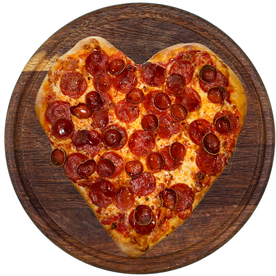 Heart Pizza 2 Topping