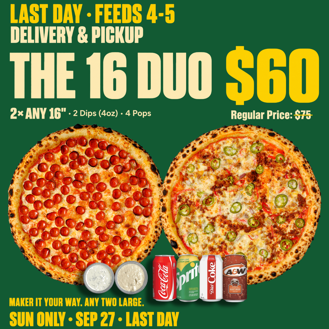 The Duo — Sep 27 Sunday. Order Now.