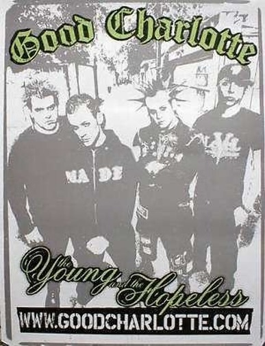 GOOD CHARLOTTE 2003 young and hopeless promo poster Flawless New