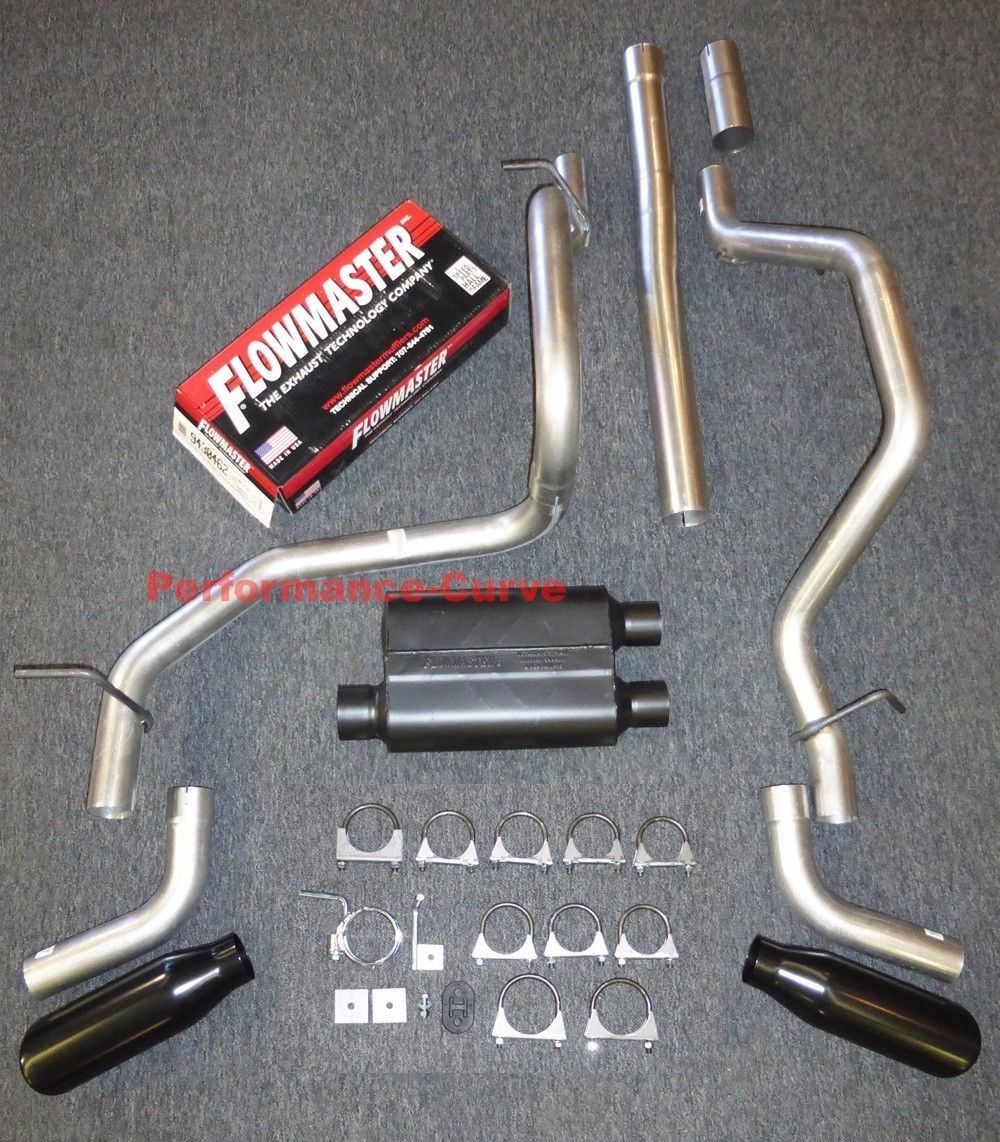 0713 Chevrolet Silverado GMC Sierra Dual Exhaust Kit w/ Flowmaster