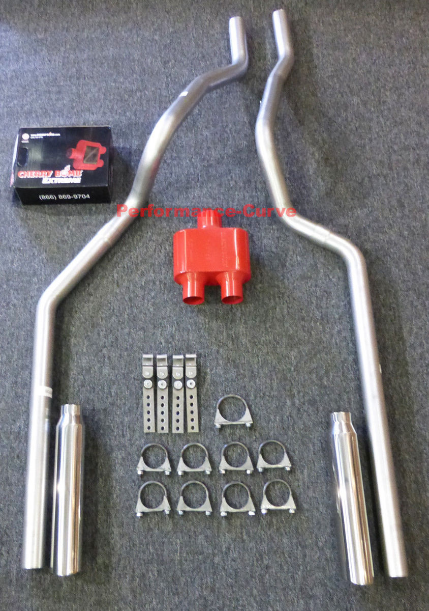 9908 Chevrolet Silverado GMC Sierra Truck Dual Exhaust w/ Cherry Bomb