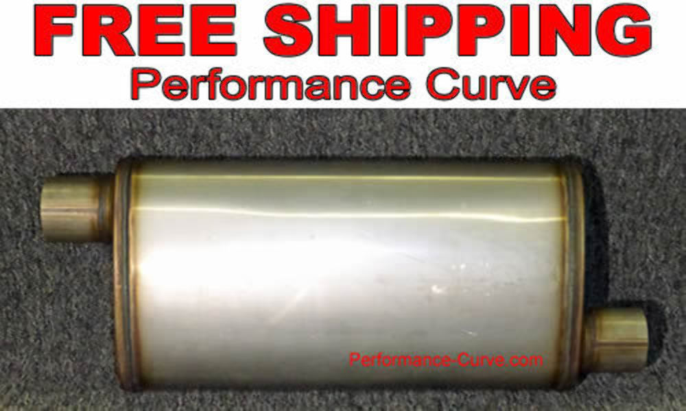 Xlerator Performance Muffler Stainless Steel 2.5" O/O 4x9 Oval XS1266