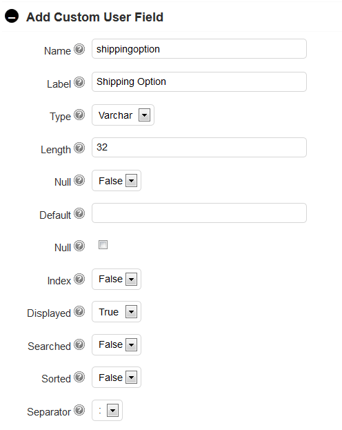 Custom Fields Form