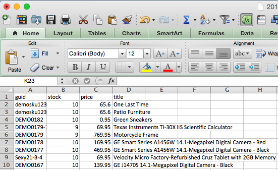 SureDone Export Example