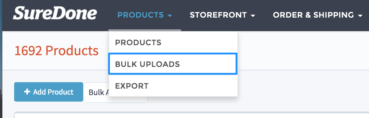 SureDone Bulk File Upload