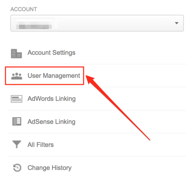 Google Analytics User Management