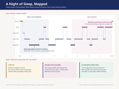 A Night of Sleep, Mapped: Deep Sleep, REM, and What Protects Each