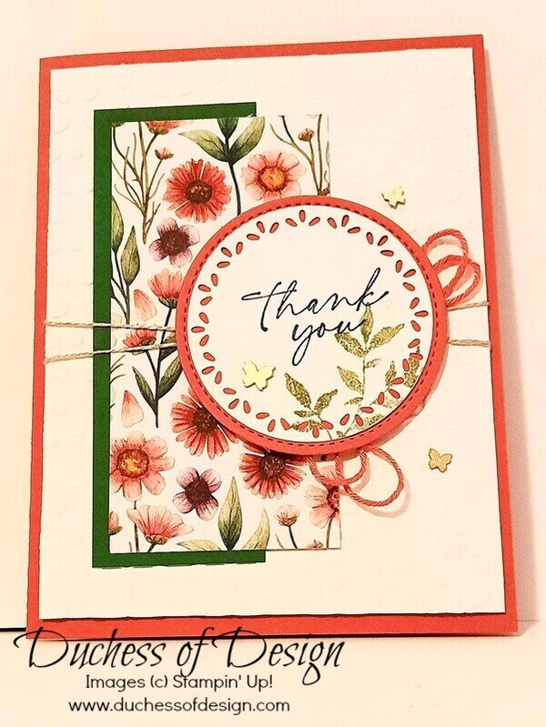 Painters tape technique thank you card idea from Lori Brausen, Duchess of Design