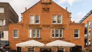 This is an image of the outdoor terrace at The Laundry in Brixton, London.
