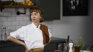 This is a photo of Marianna, a chef at Wild Radish, in the kitchen.