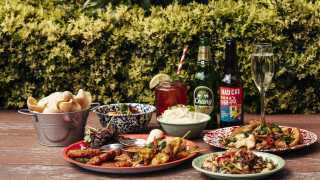This is a photo of Rosa's Thai Cafe's bottomless brunch spread.